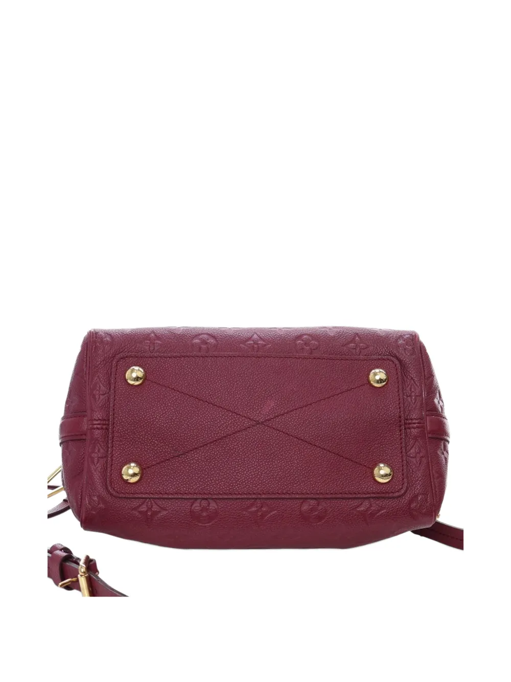 LOUIS VUITTON Pre-owned 2011-2016 Monogram Empreinte Speedy Bandouliere 25 Satchel In Red