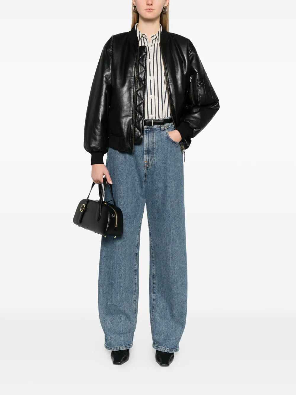 ANINE BING Leon zip pocket jacket | Leather Jackets | Image 2