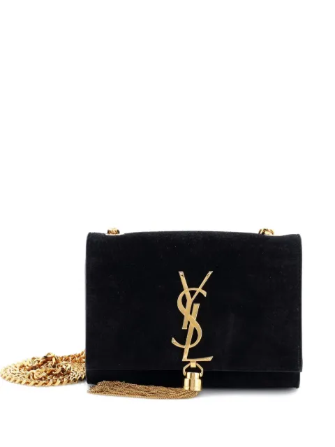 Saint Laurent Pre-Owned Classic Monogram Tassel Crossbody Bag Suede Small shoulder bag