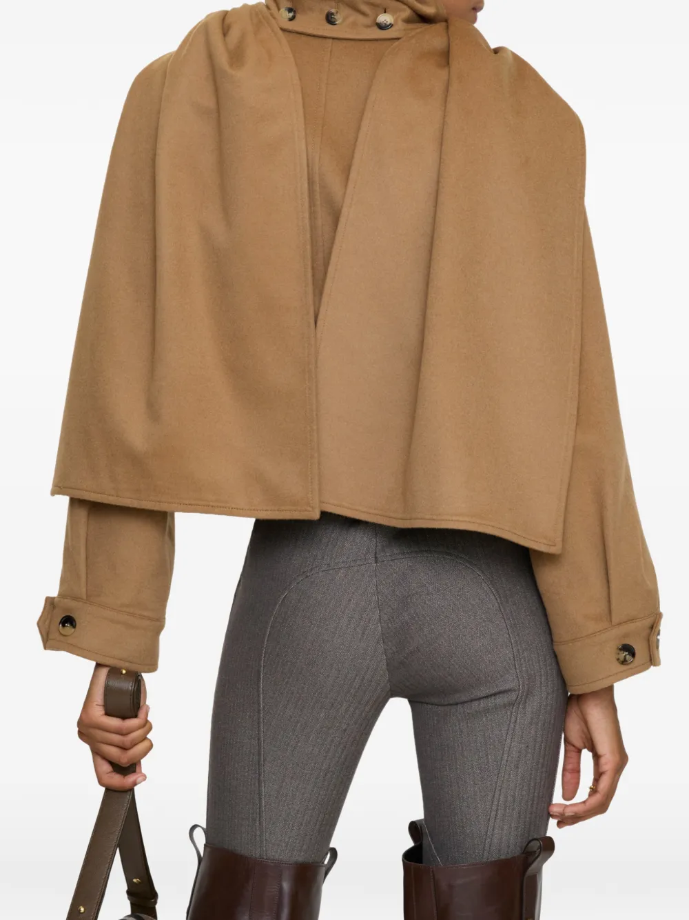 Burberry Jack met afneembare sjaal Beige