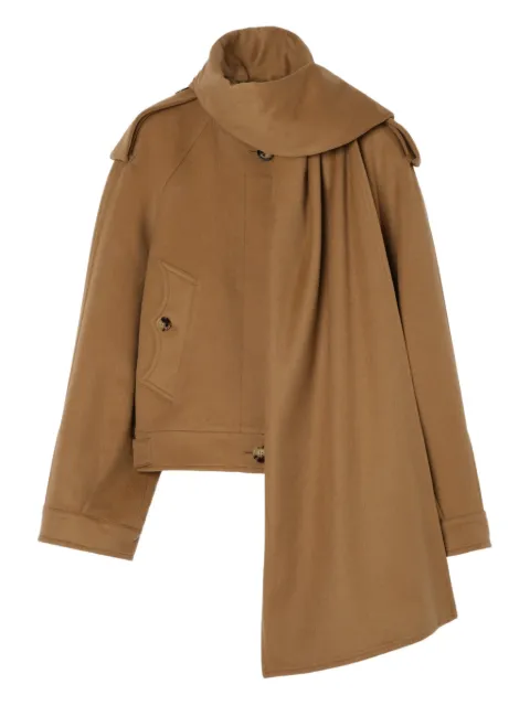 Burberry detachable-scarf jacket