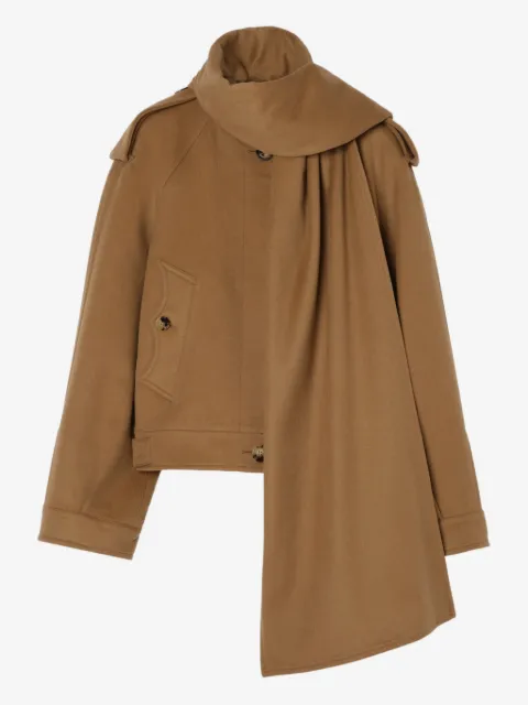 Burberry detachable scarf cashmere jacket