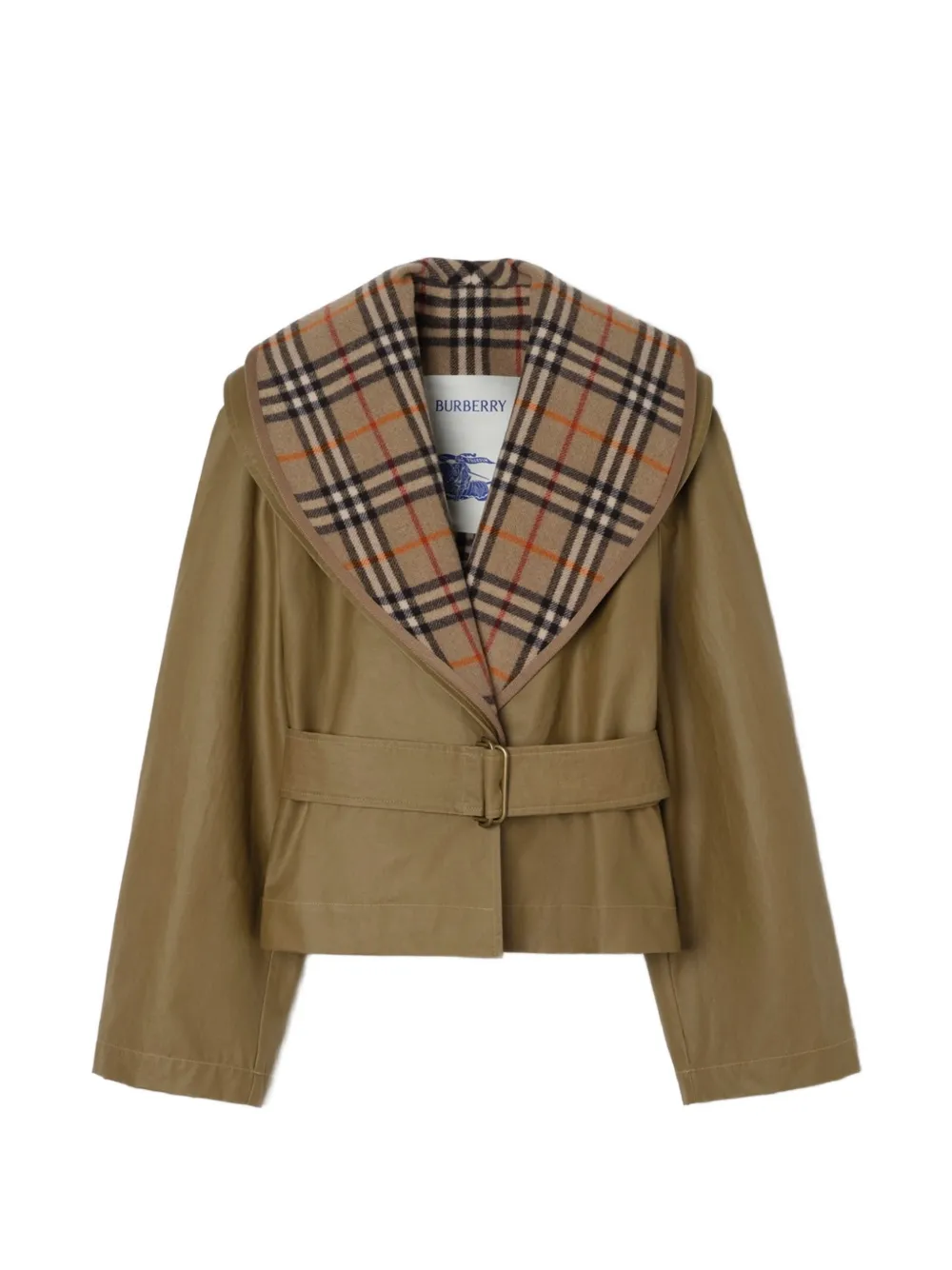 Burberry check-warmer jacket - Toni neutri