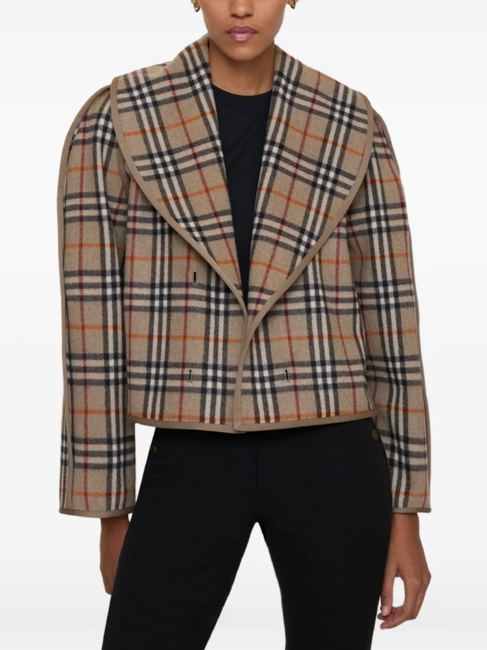 Burberry Geruit jack Beige