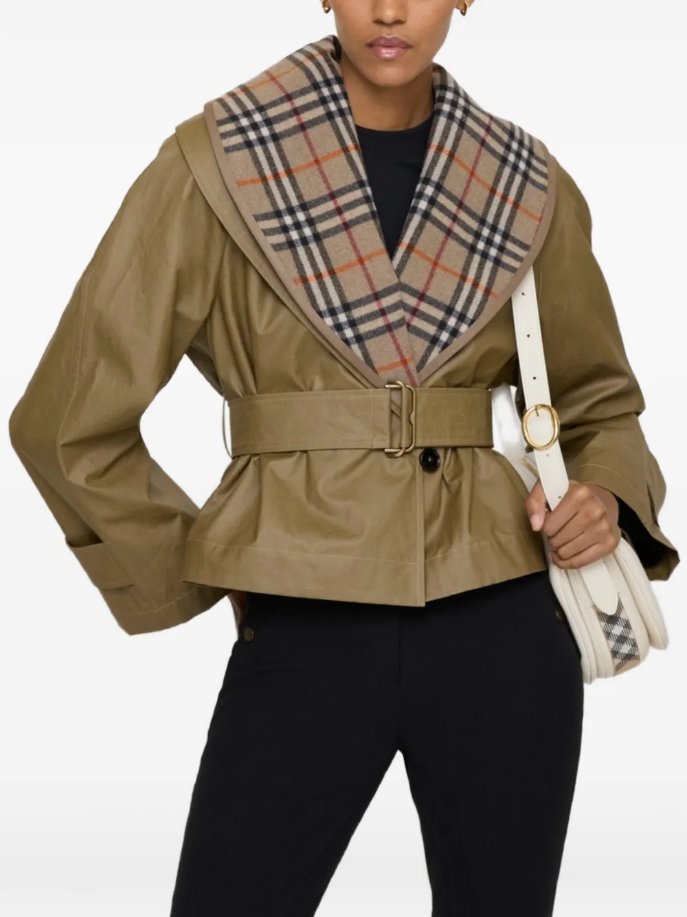 Burberry Geruit jack Beige