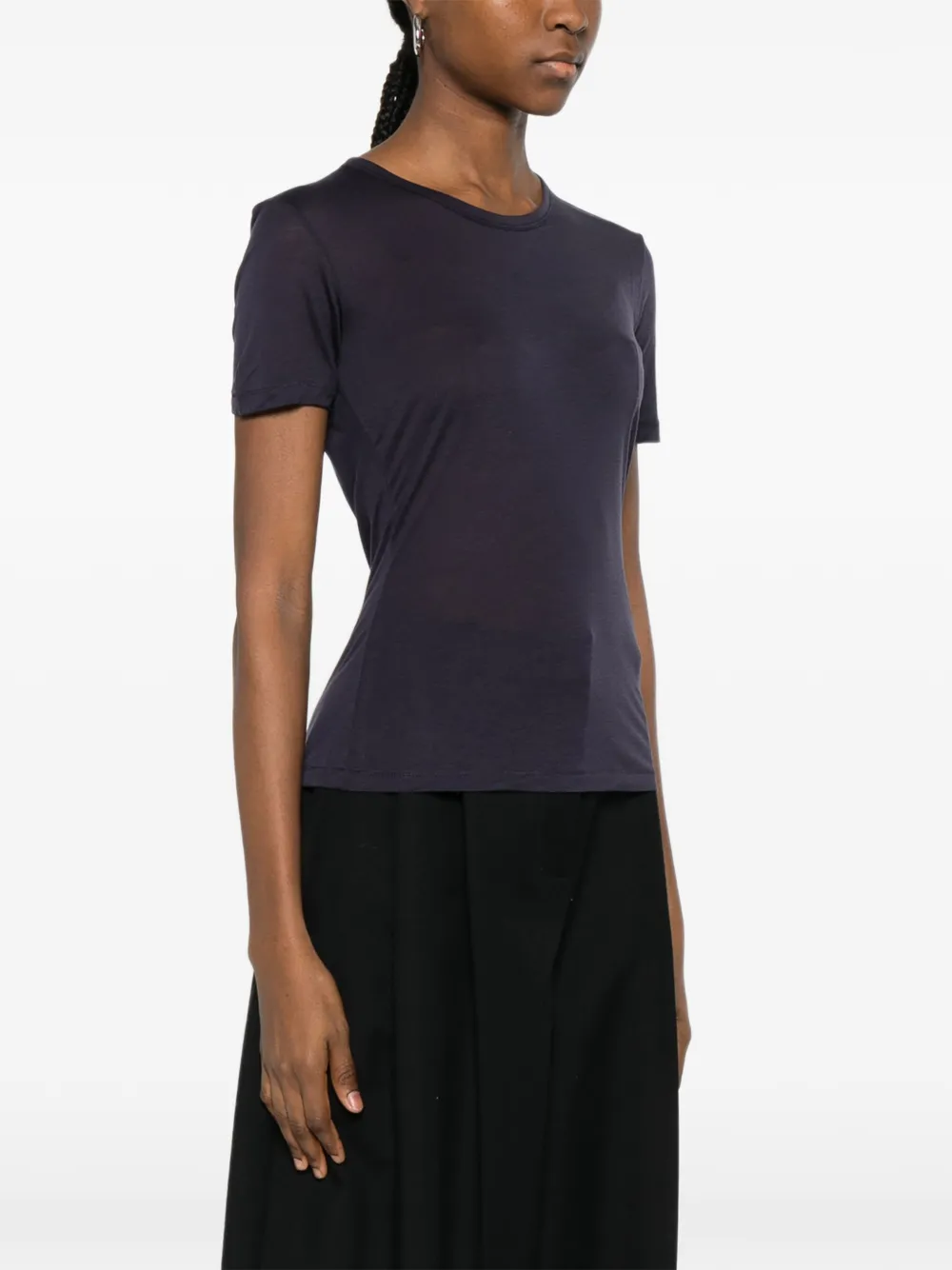 ANINE BING Sylvie T-shirt met ronde hals en korte mouwen Blauw