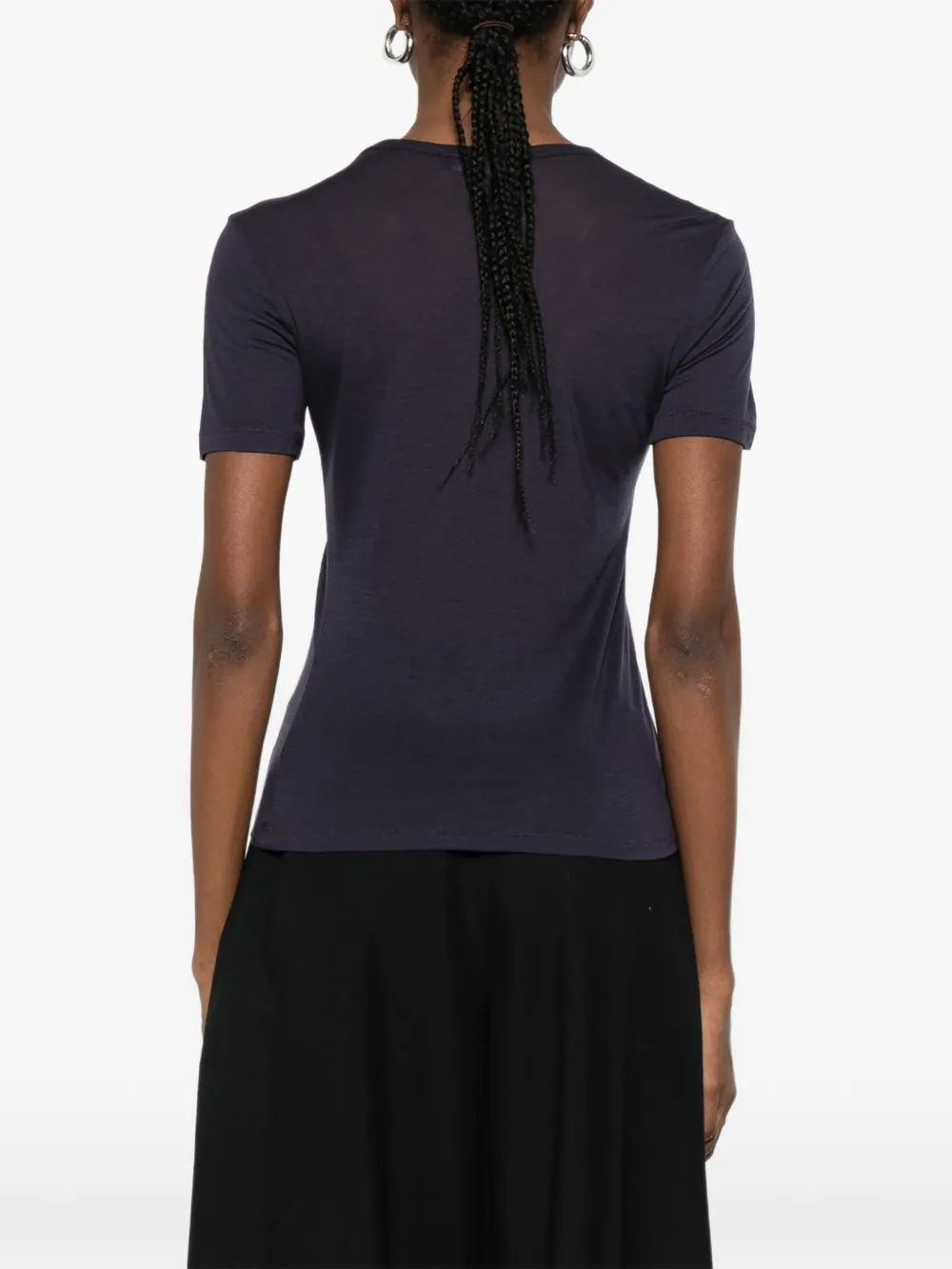 ANINE BING Sylvie T-shirt met ronde hals en korte mouwen Blauw