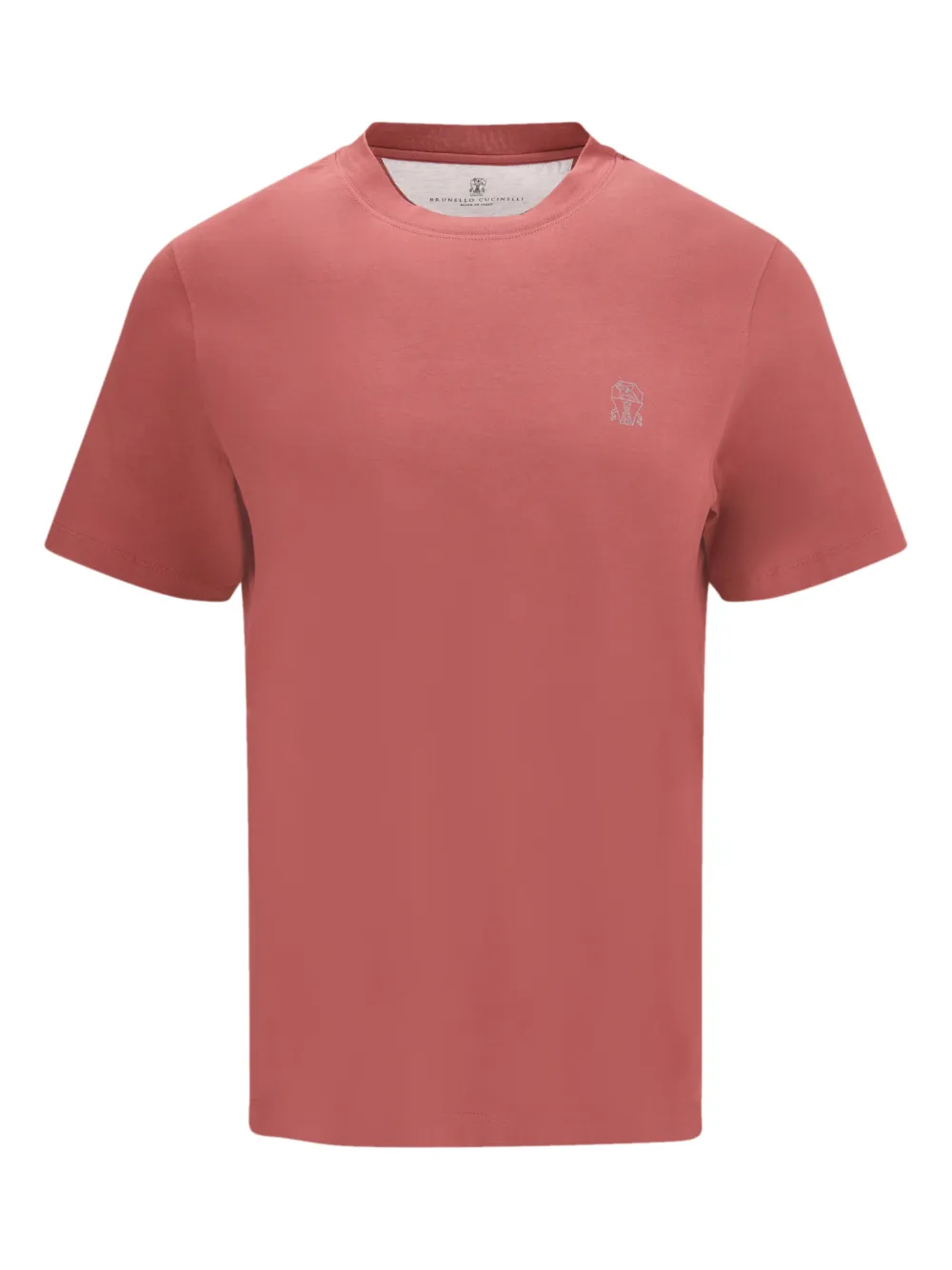 Brunello Cucinelli Camiseta com detalhe de logo | Vermelho | Image 1