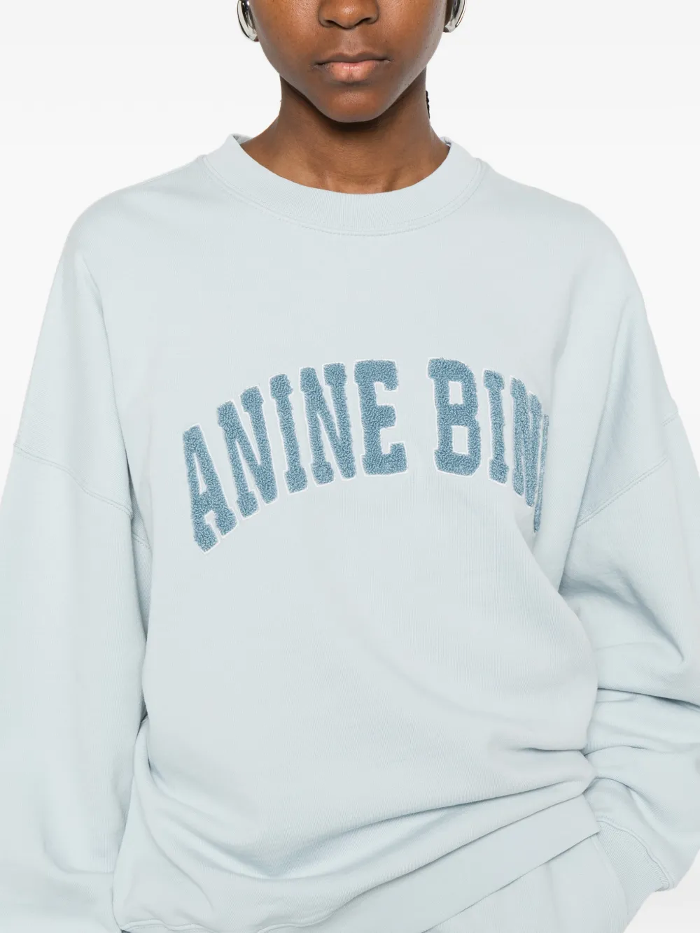 ANINE BING Miles sweater met logo Blauw