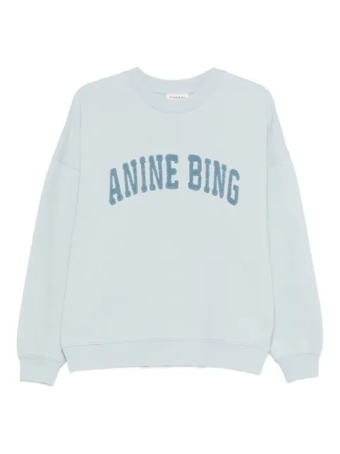 ANINE BING Miles logo blue sweatshirt