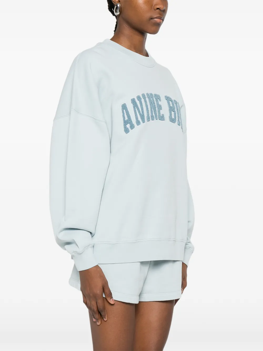 ANINE BING Miles sweater met logo Blauw