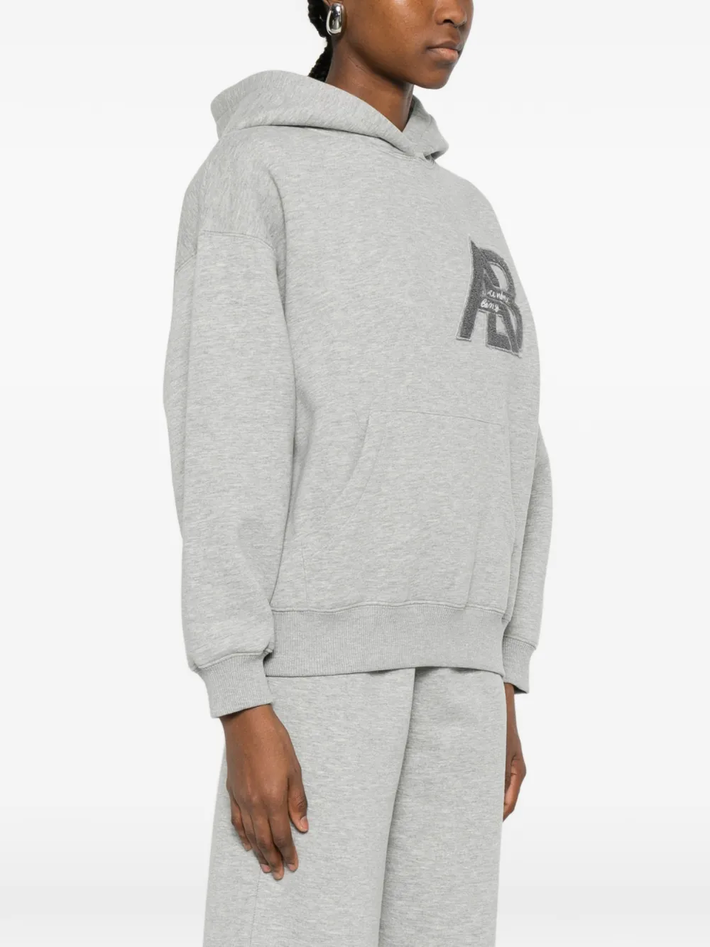 ANINE BING Jaci hoodie met logodetail Grijs