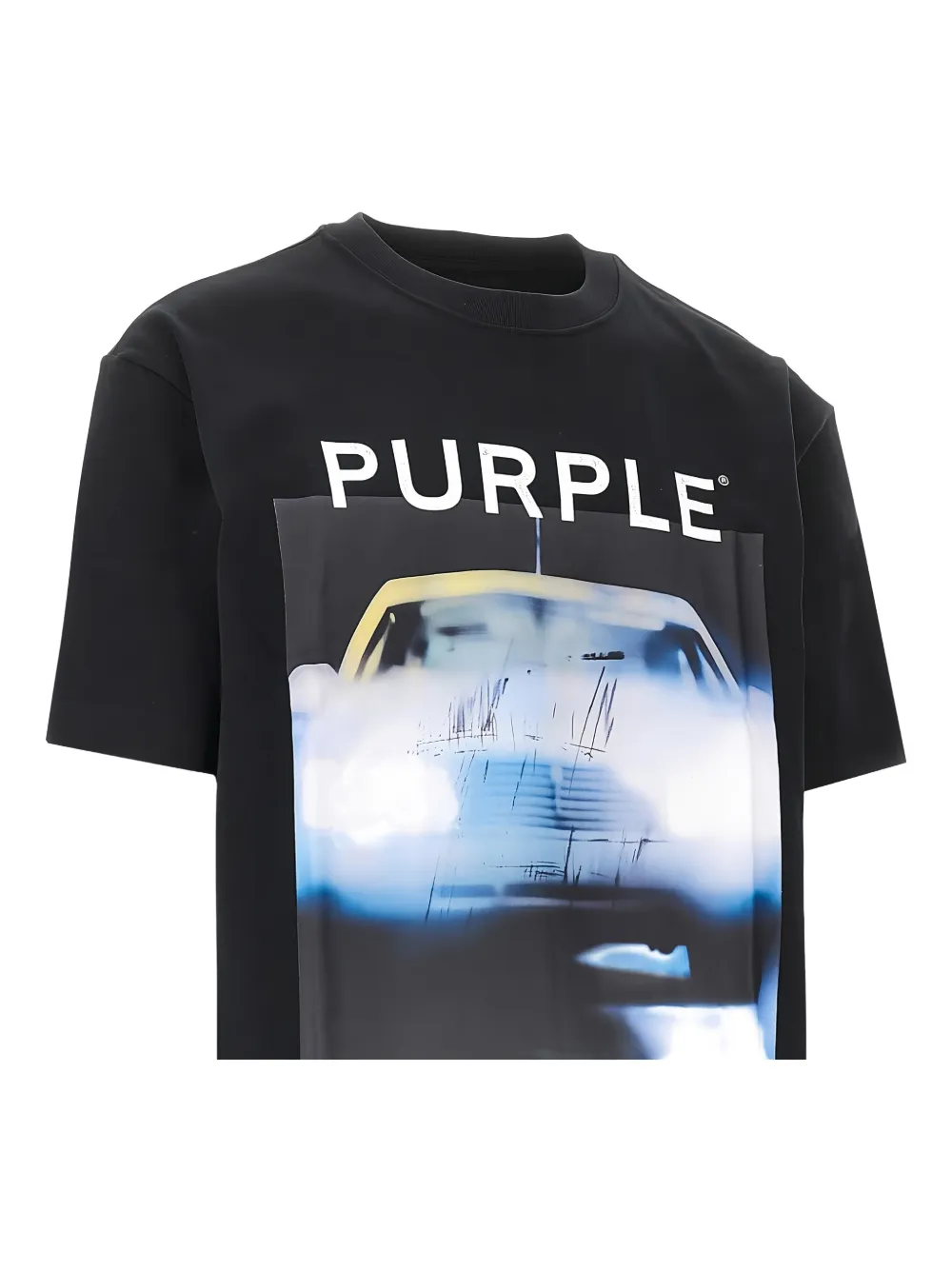 Purple Brand graphic-print T-shirt - Zwart
