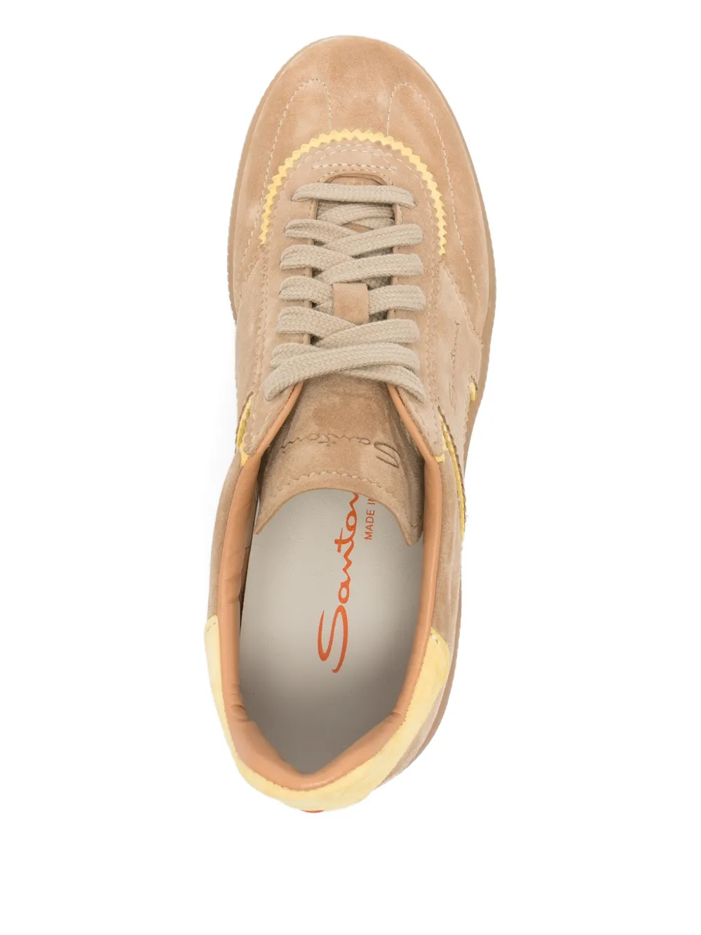 Santoni Suède sneakers Bruin