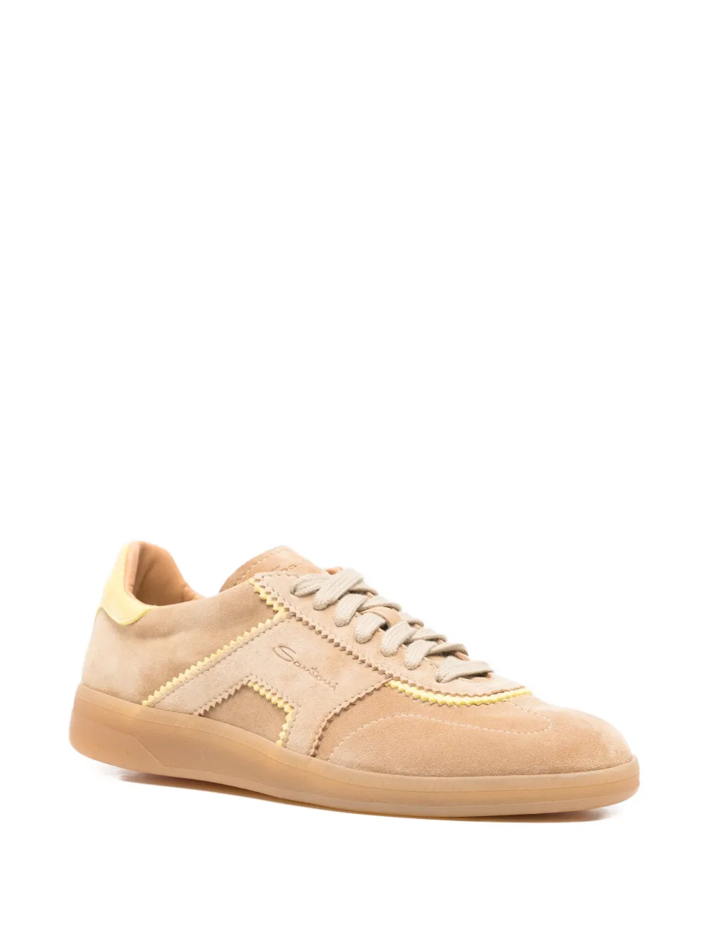 Santoni suede sneakers - Bruin