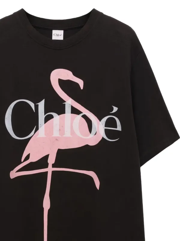 Chloé フラミンゴ Tシャツ | ブラック | FARFETCH JP