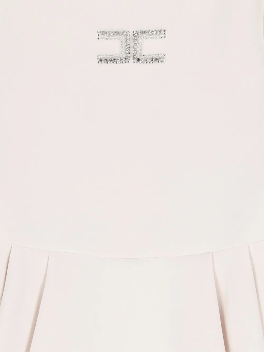 Elisabetta Franchi Kids Jurk verfraaid met logo Beige