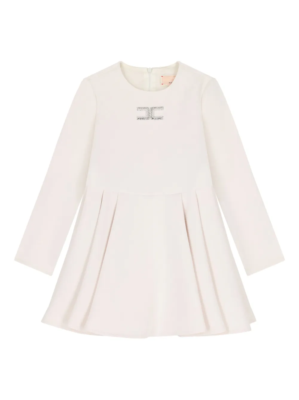 Elisabetta Franchi Kids logo-embellished dress - Toni neutri