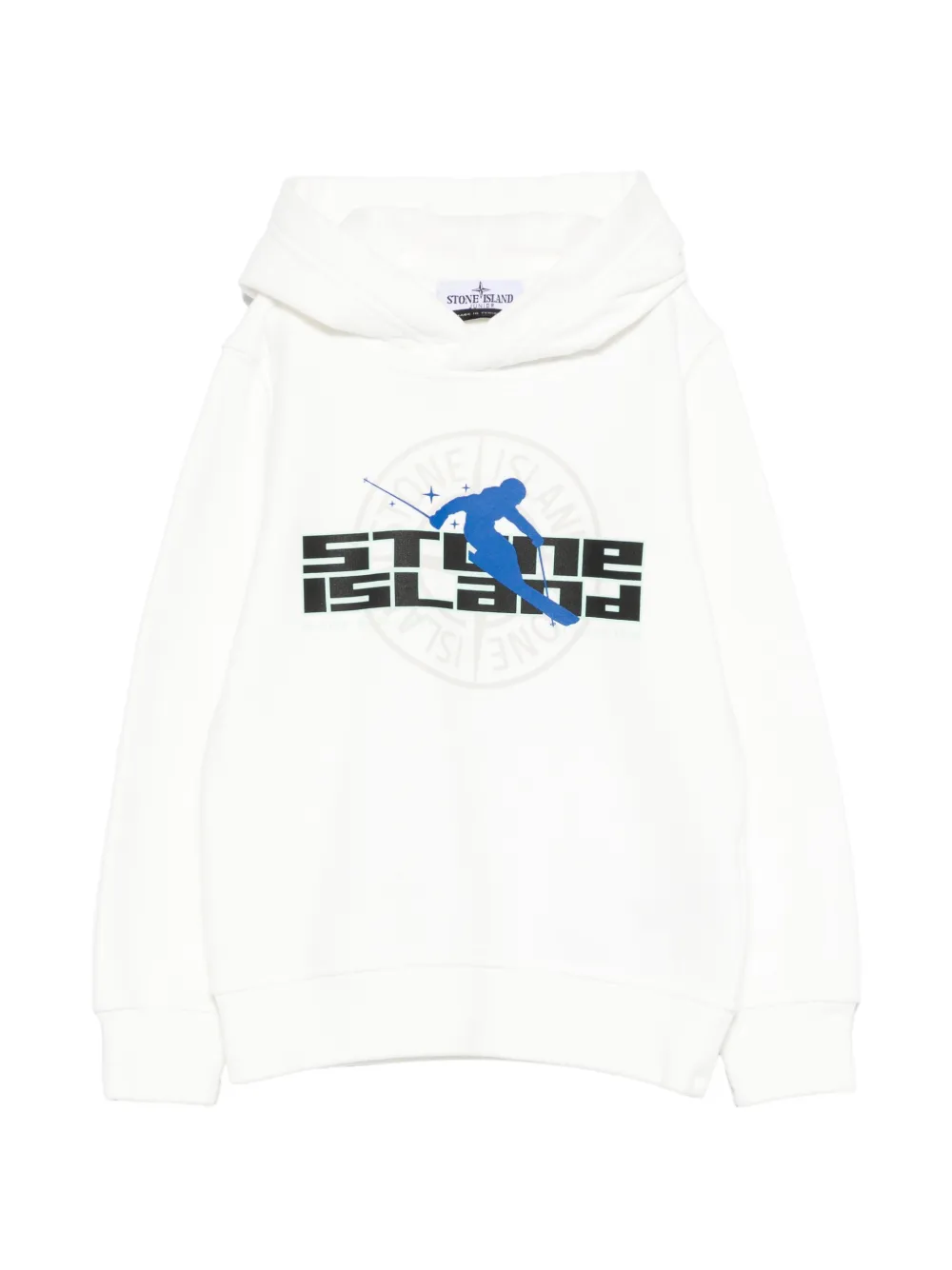 Stone Island Junior printed hoodie - Bianco