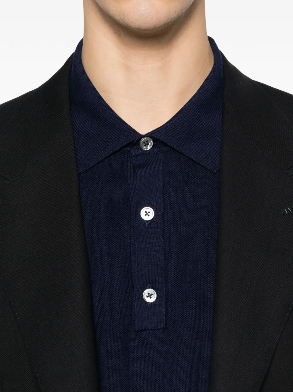 TOM FORD Poloshirt met lange mouwen Blauw