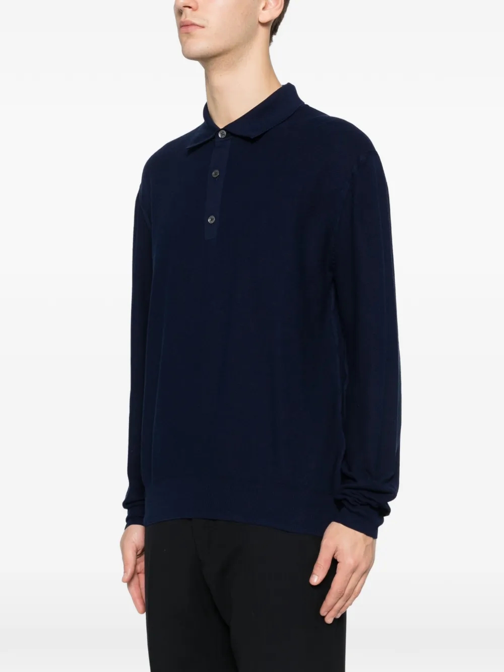 TOM FORD Poloshirt met lange mouwen Blauw