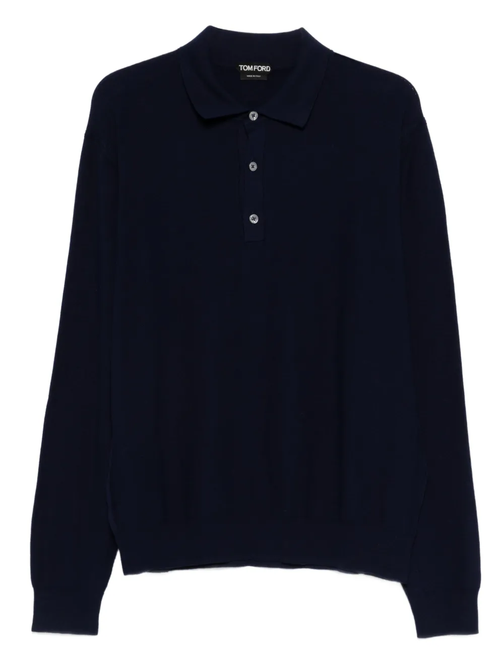 TOM FORD long-sleeve polo shirt - Blu