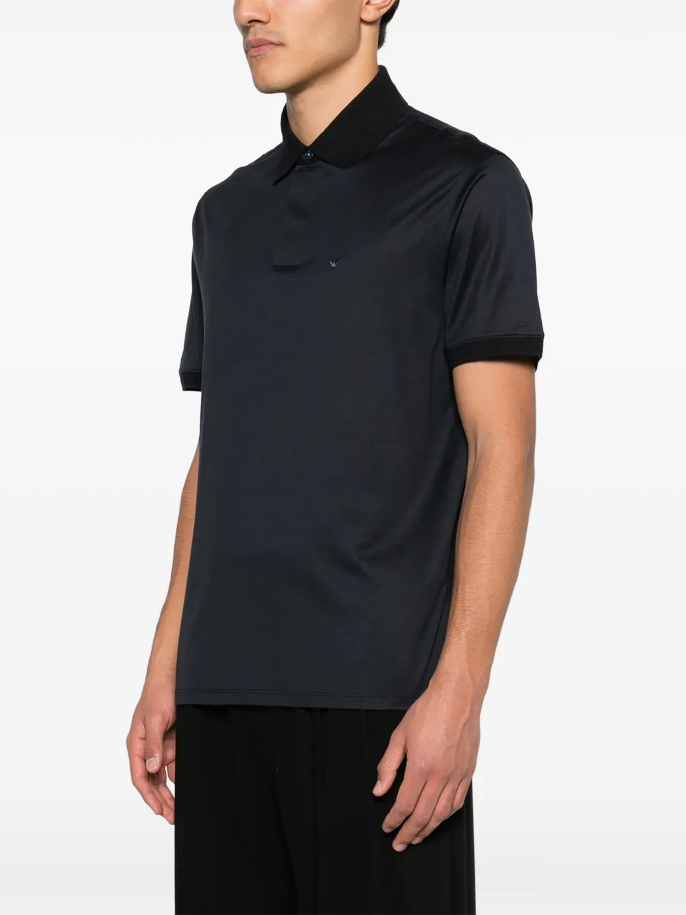 Emporio Armani Poloshirt met geborduurd logo Grijs