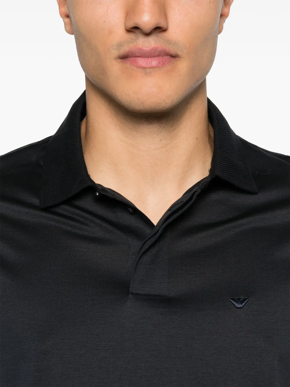 Emporio Armani Poloshirt met geborduurd logo Grijs