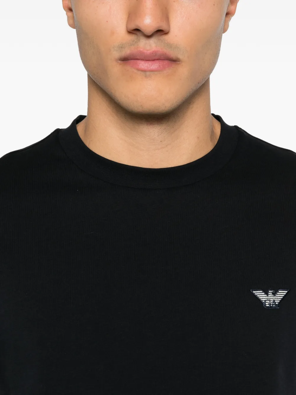 Emporio Armani T-shirt met logopatch Zwart