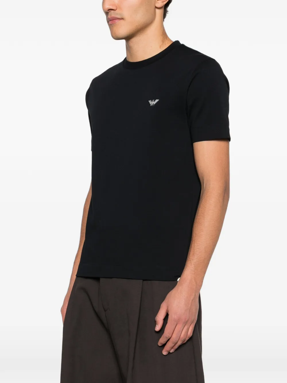 Emporio Armani T-shirt met logopatch Zwart