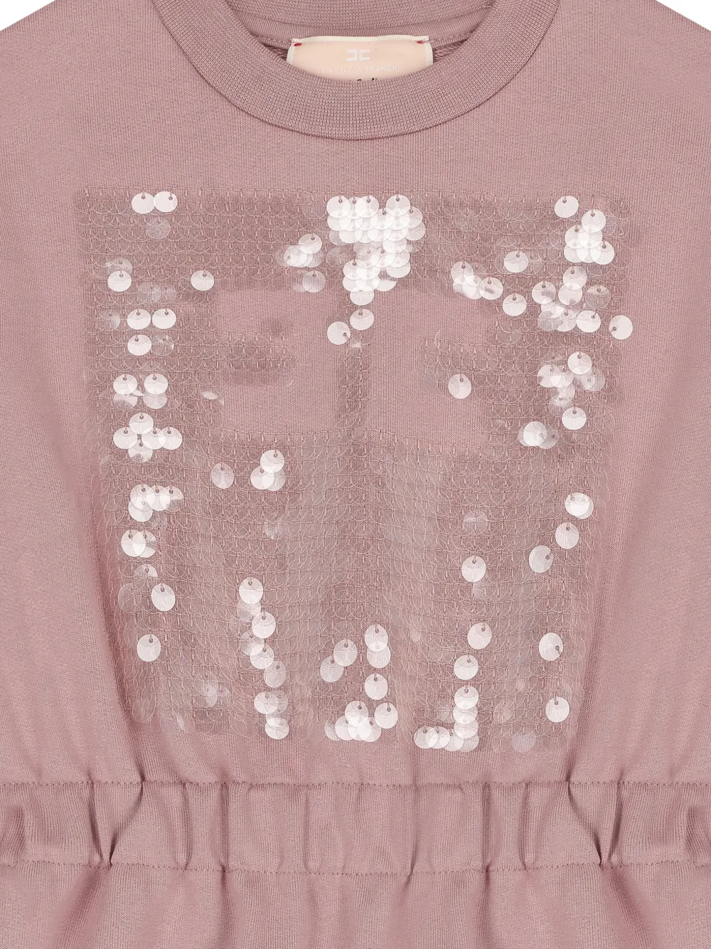 Elisabetta Franchi Kids Jurk verfraaid met logo Roze