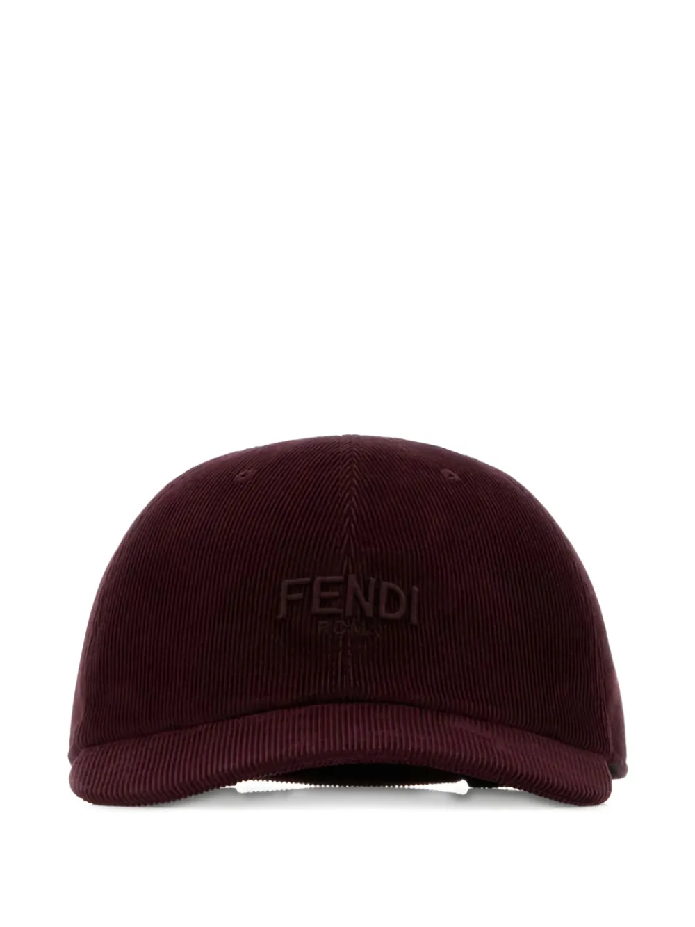 Fendi Corduroy-textured Baseball Cap In Red