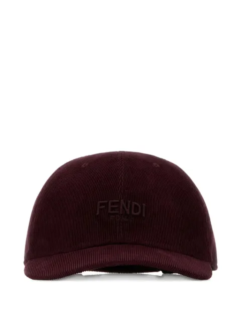 FENDI corduroy-textured baseball cap