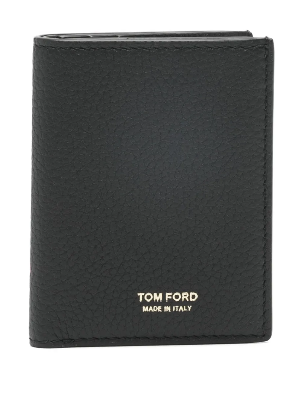 TOM FORD textured bi-fold card holder | Black | Image 1