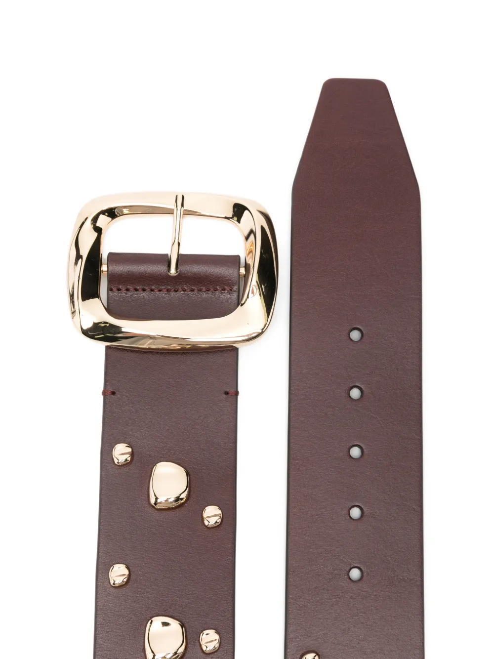  Zimmermann Malley Studded Buckle Belt - Brown 