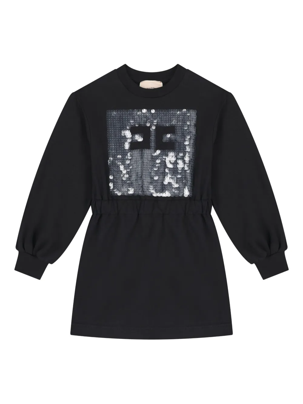 Elisabetta Franchi Kids' Logo-embellished Dress In Black