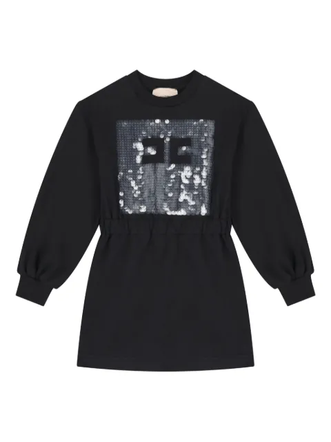 Elisabetta Franchi Kids vestido con detalles del logo