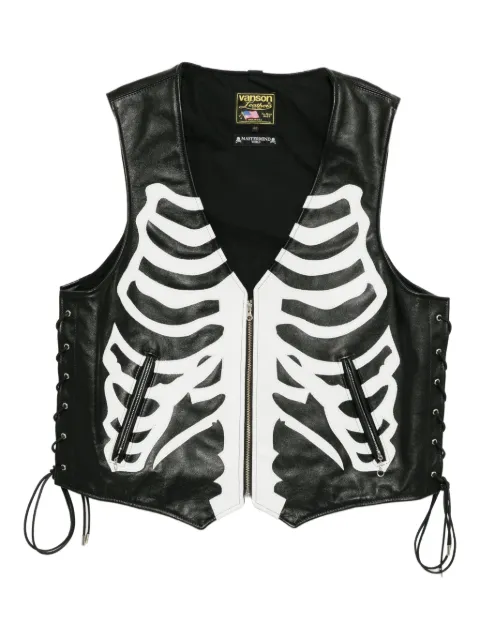 Mastermind Japan x VANSON Bones sleeveless jacket