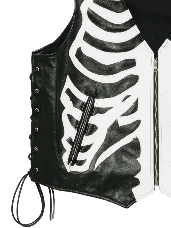 Mastermind Japan x VANSON Bones Sleeveless Jacket | Black | FARFETCH