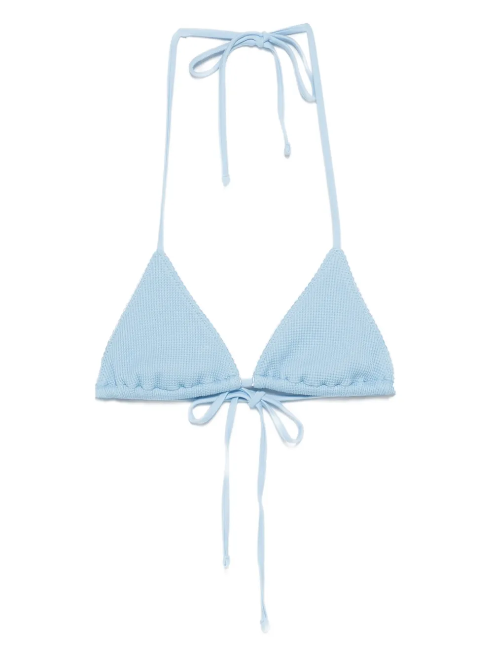 Frankies Bikinis Nick tie-detail bikini top - Blu