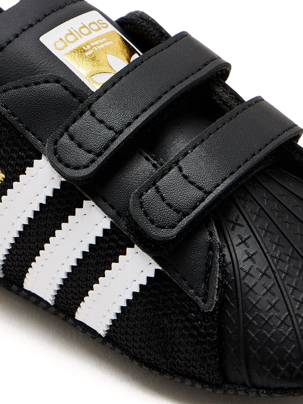 adidas Kids Superstar babyschoentjes met klittenband Zwart