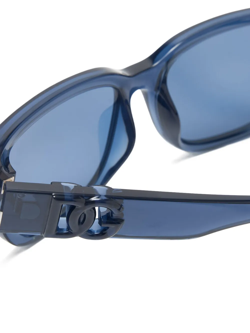 Dolce & Gabbana Eyewear Zonnebril met rechthoekig montuur Blauw