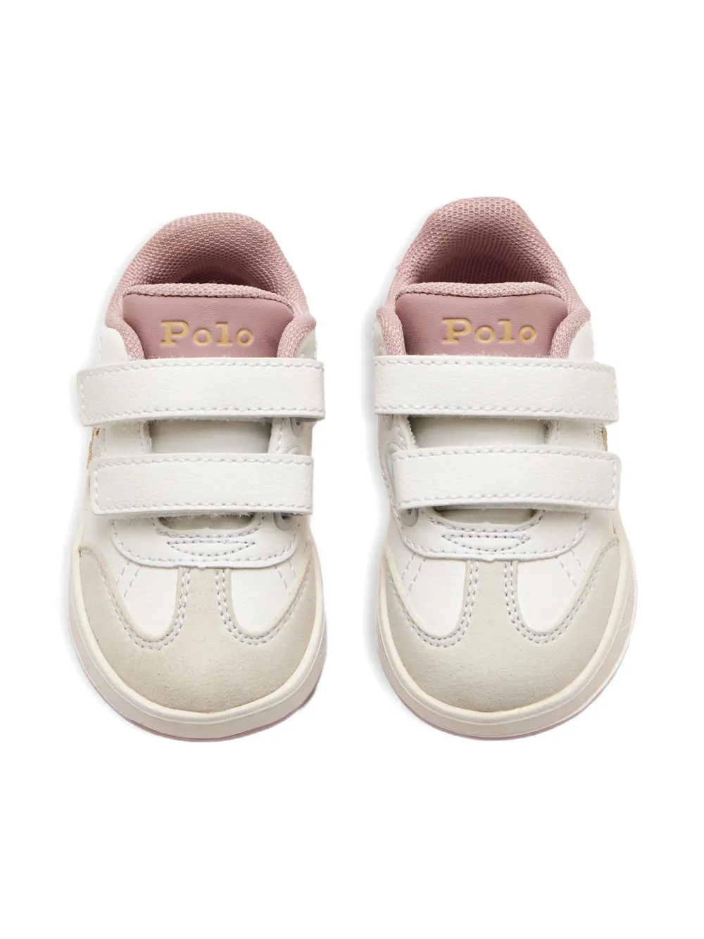 POLO RALPH LAUREN KIDS Sneakers met klittenband en logodetail Wit