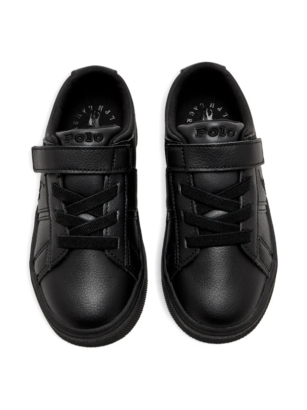 POLO RALPH LAUREN KIDS lace-up logo-detail sneakers Zwart