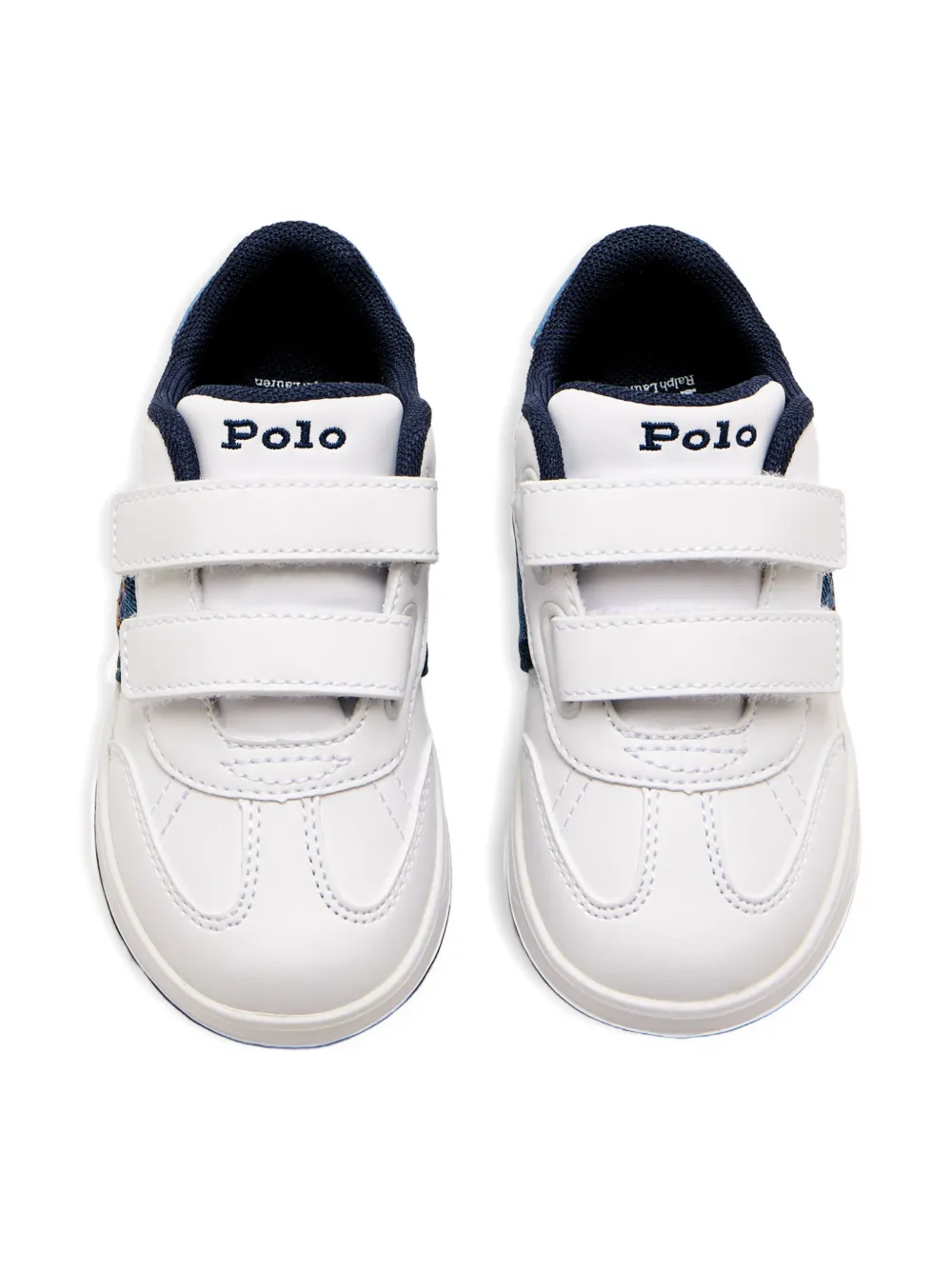 POLO RALPH LAUREN KIDS Sneakers met klittenband en logodetail Wit