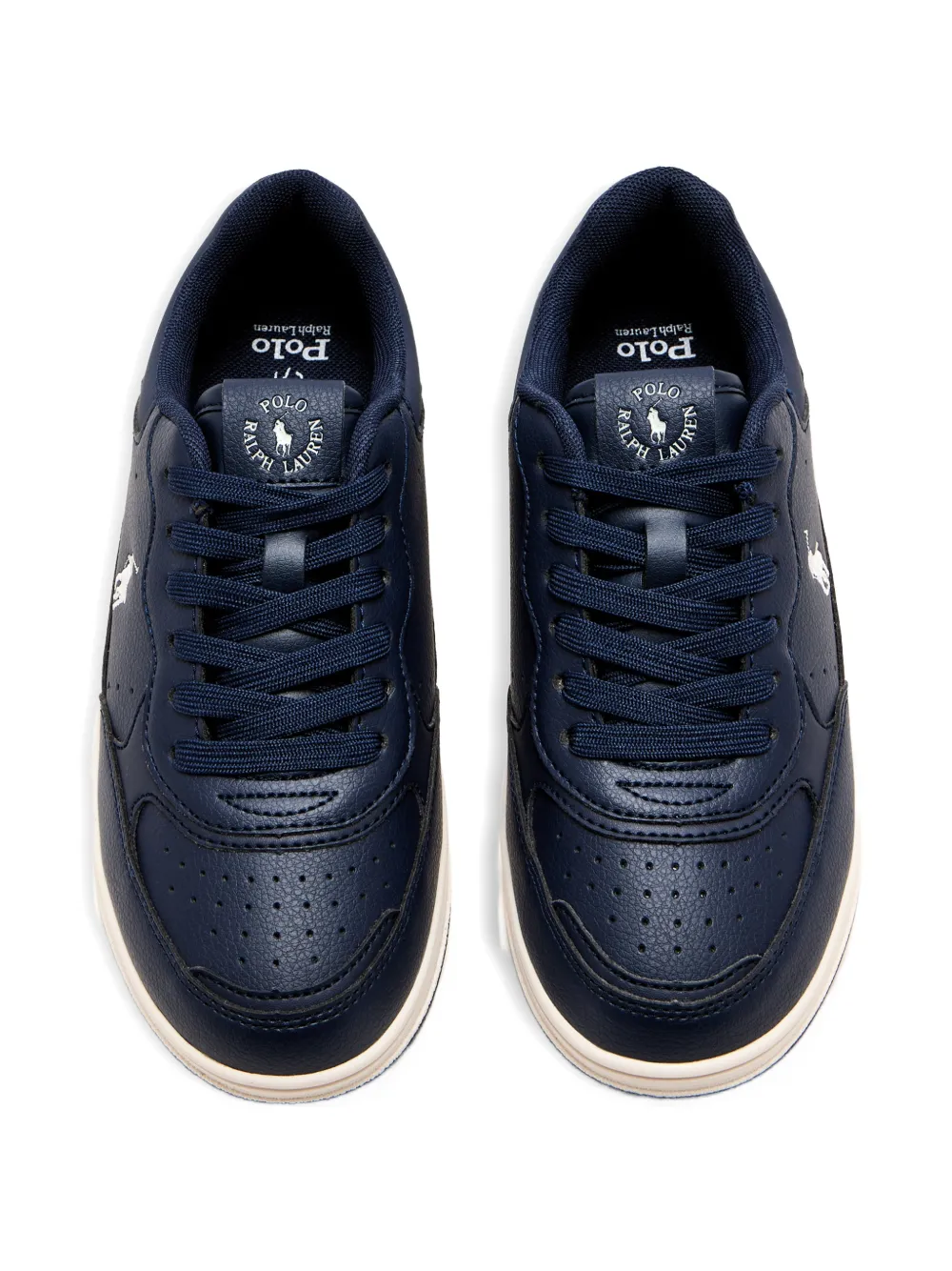 POLO RALPH LAUREN KIDS logo-detail lace-up sneakers Blauw