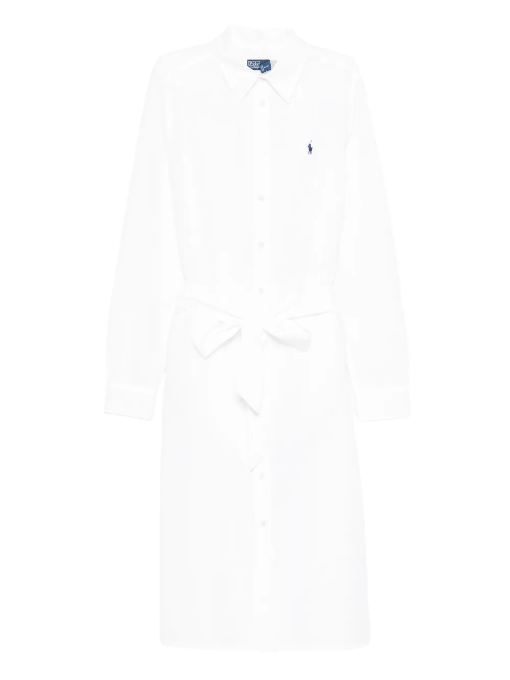 Polo Ralph Lauren tie-waist midi shirt dress - Bianco