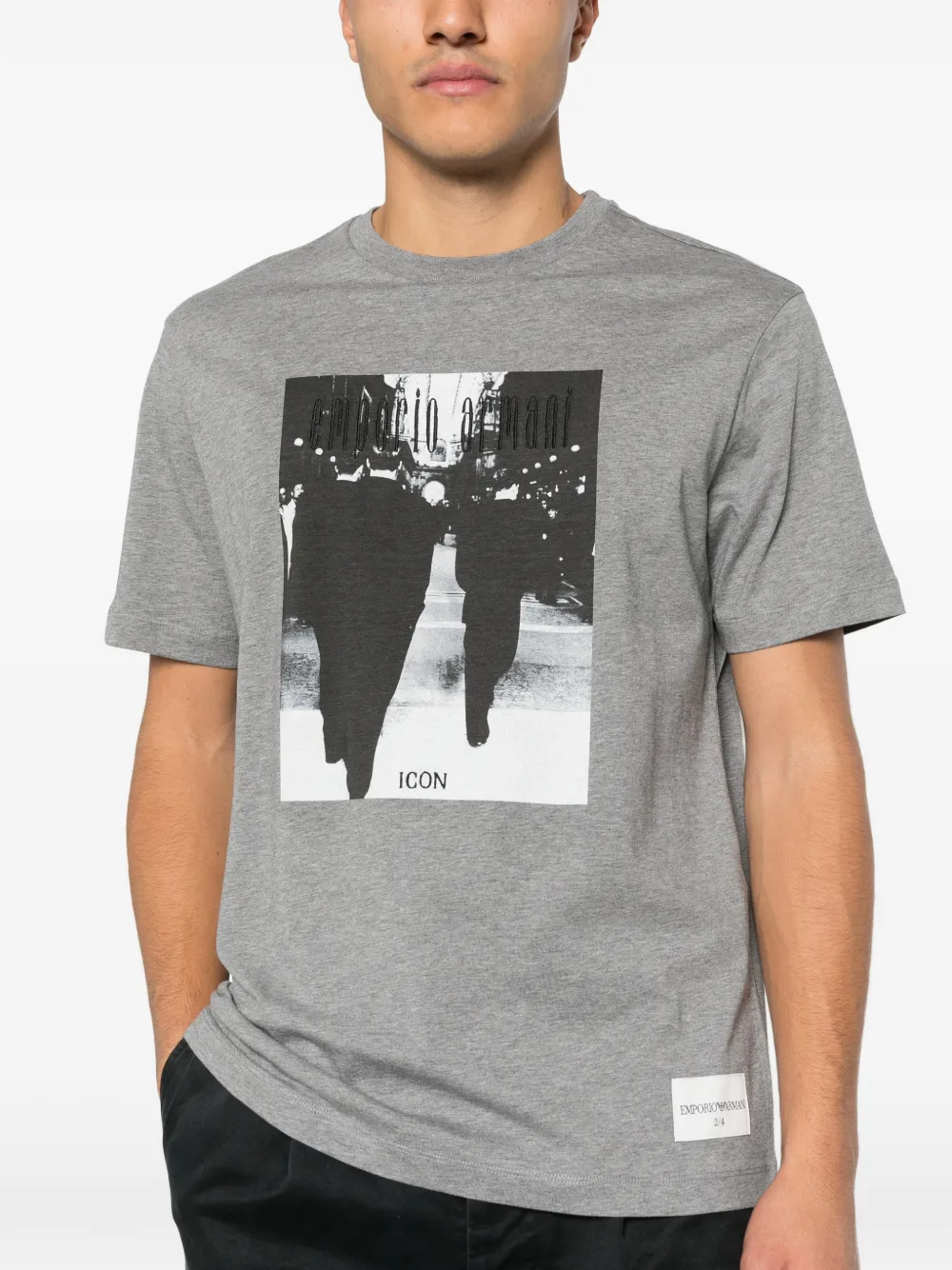 Emporio Armani T-shirt met grafische print Grijs
