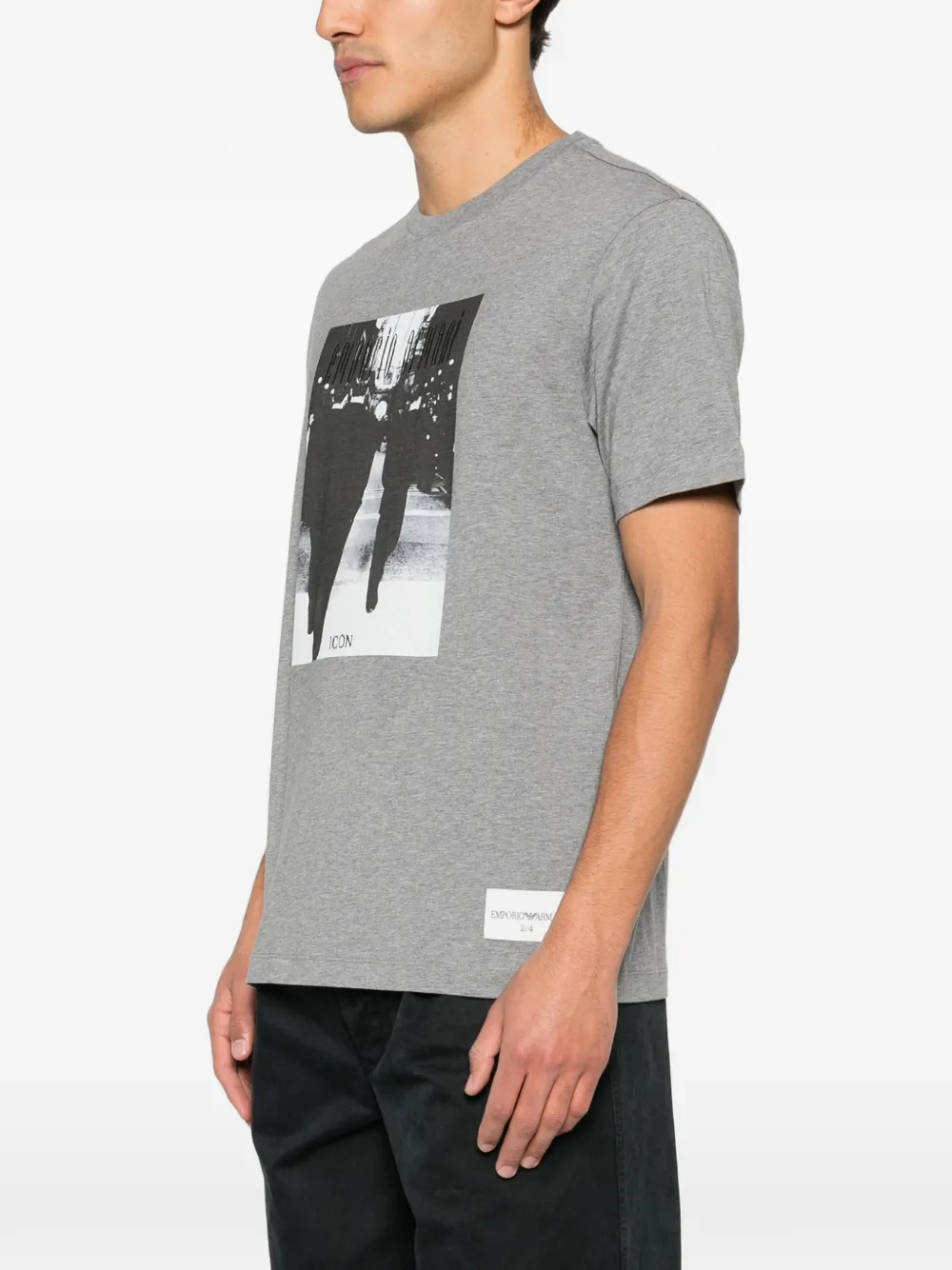 Emporio Armani T-shirt met grafische print Grijs