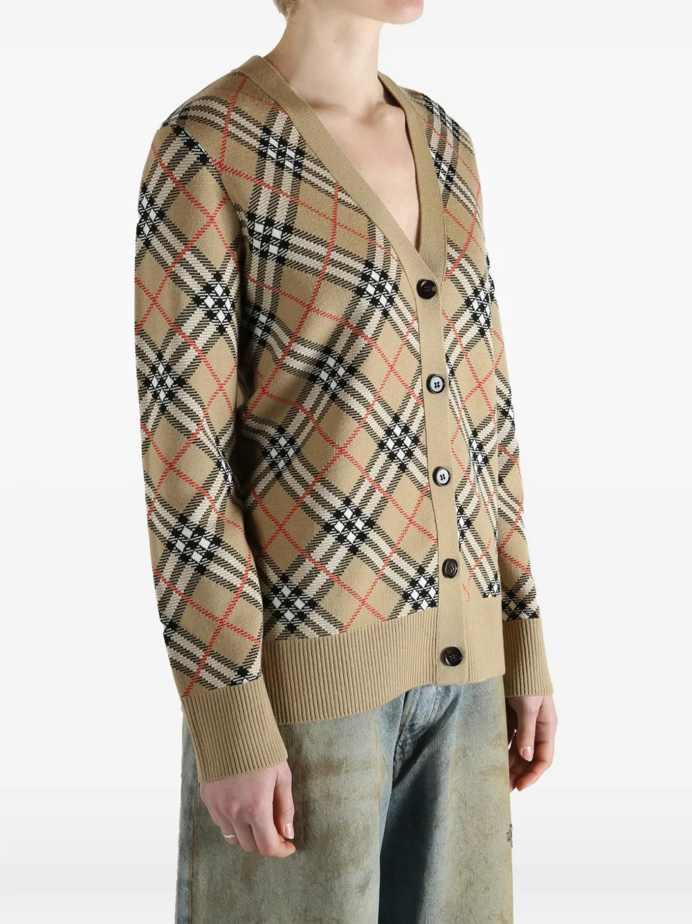  Burberry Check-pattern Cardigan - Neutrals 